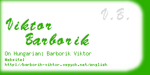 viktor barborik business card